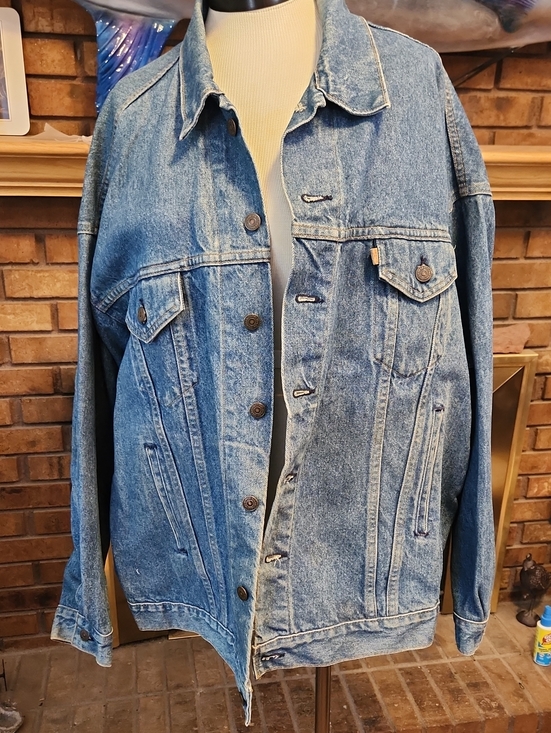Levi's Other - Levi's Blue Denim Vintage Trucker Jacket 80's Tall XXL 6 Pockets